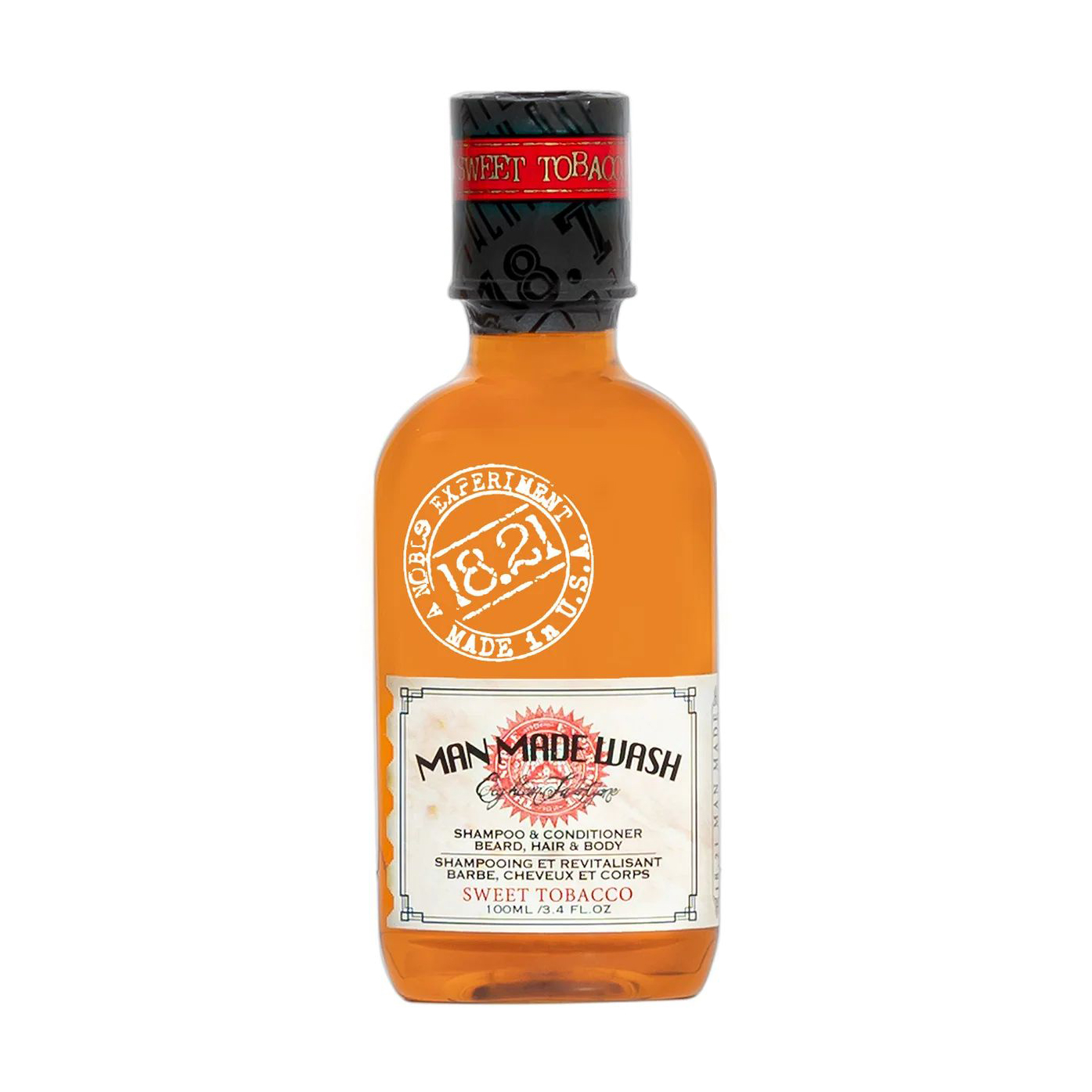 Чоловічий шампунь, гель для душу та кондиціонер 3 в 1 18.21 Man Made Wash, Sweet Tobacco, 100 мл
